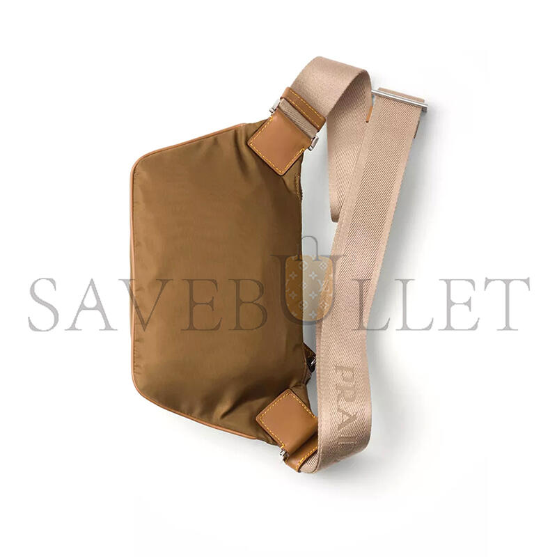 PRADA RE-NYLON AND LEATHER BELT BAG 2VH128 (19*13*2.5cm) 